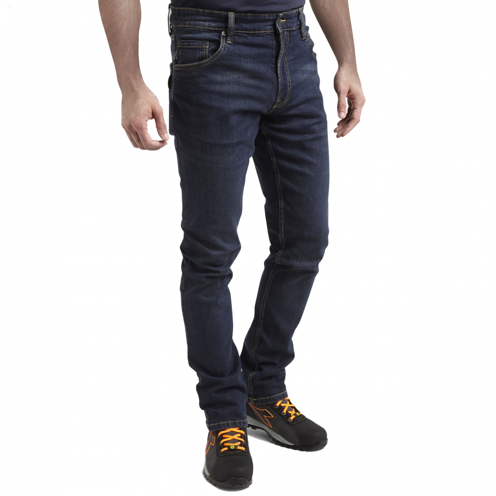 detail DIADORA Stone 5 PKT modré pánské kalhoty Jeans Stretch