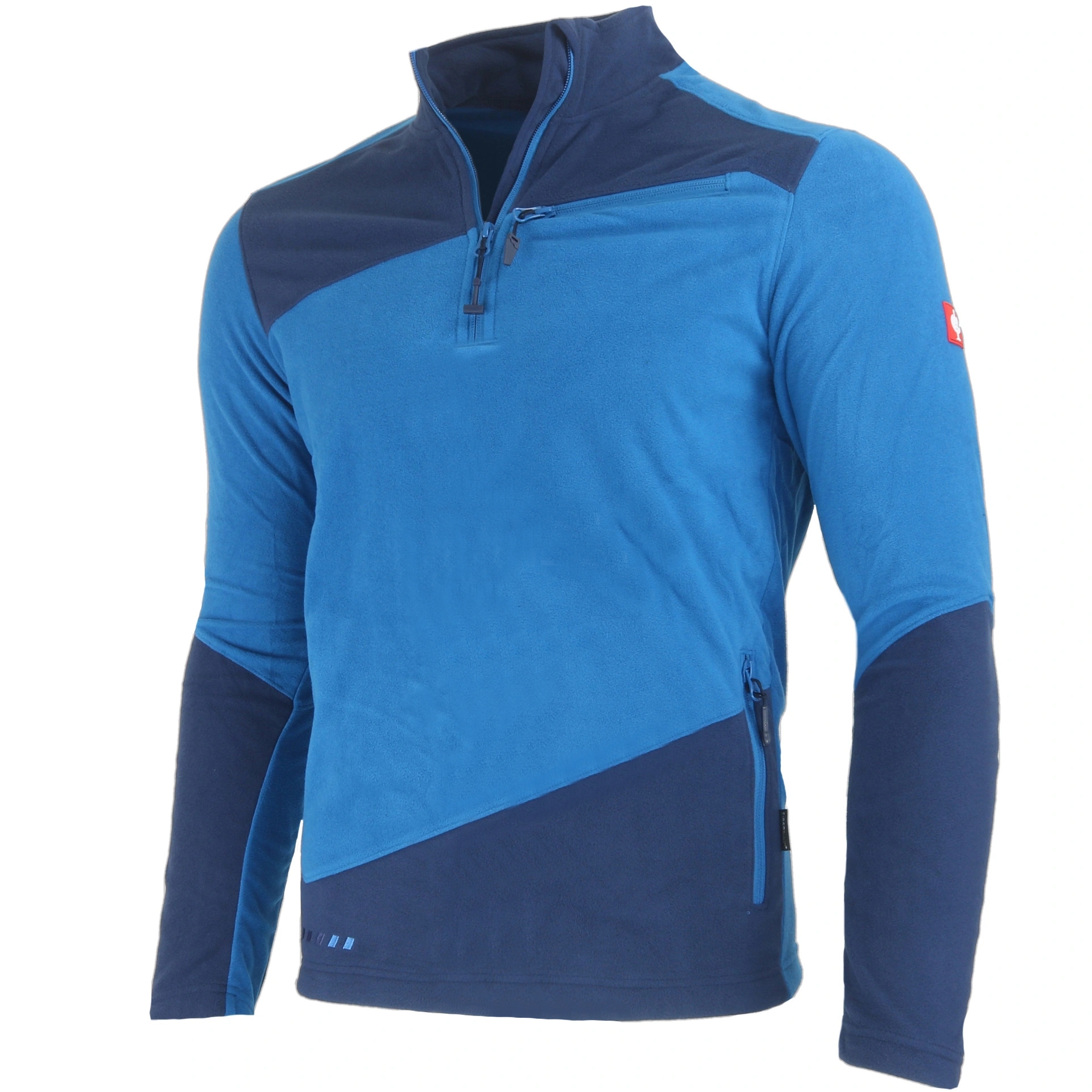 Engelbert Strauss fleece modrá pánská mikina motion zip