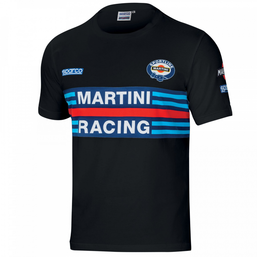 detail SPARCO Martini Racing černé pánské triko