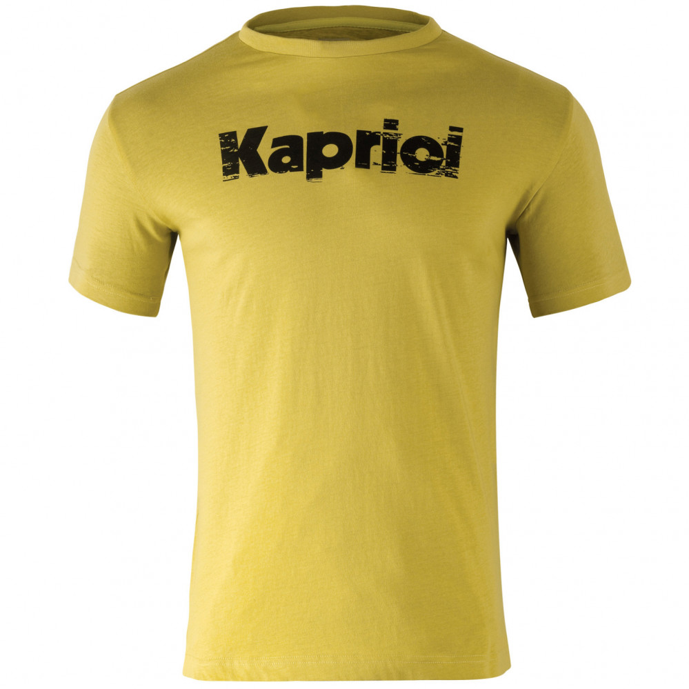 detail KAPRIOL Enjoy žluté pánské pracovní triko 100% Ba