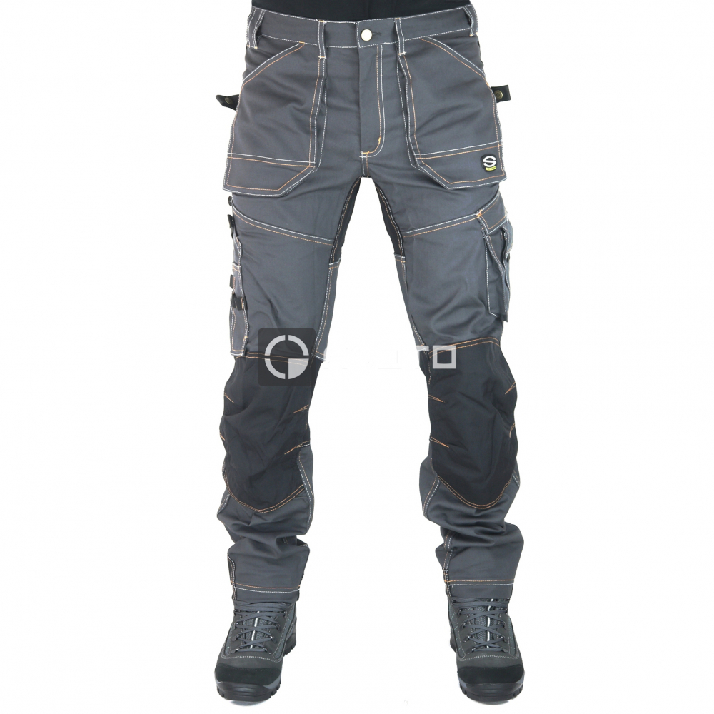 detail SIR Gemini Stretch Premium šedé pánské pracovní kalhoty