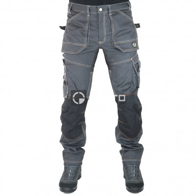 SIR Gemini Stretch Premium šedé pánské pracovní kalhoty