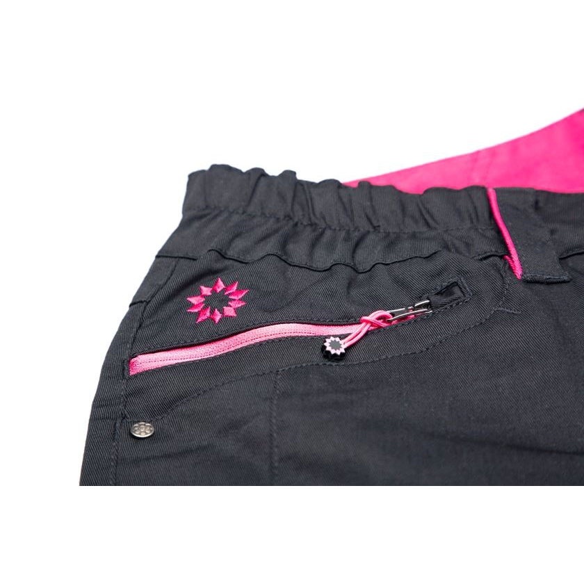 detail Ardon FLORET černá/růžová dámské kalhoty do pasu