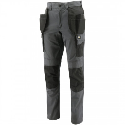 CATERPILLAR Cargo Stretch Knee Pocket šedé pánské pracovní kalhoty