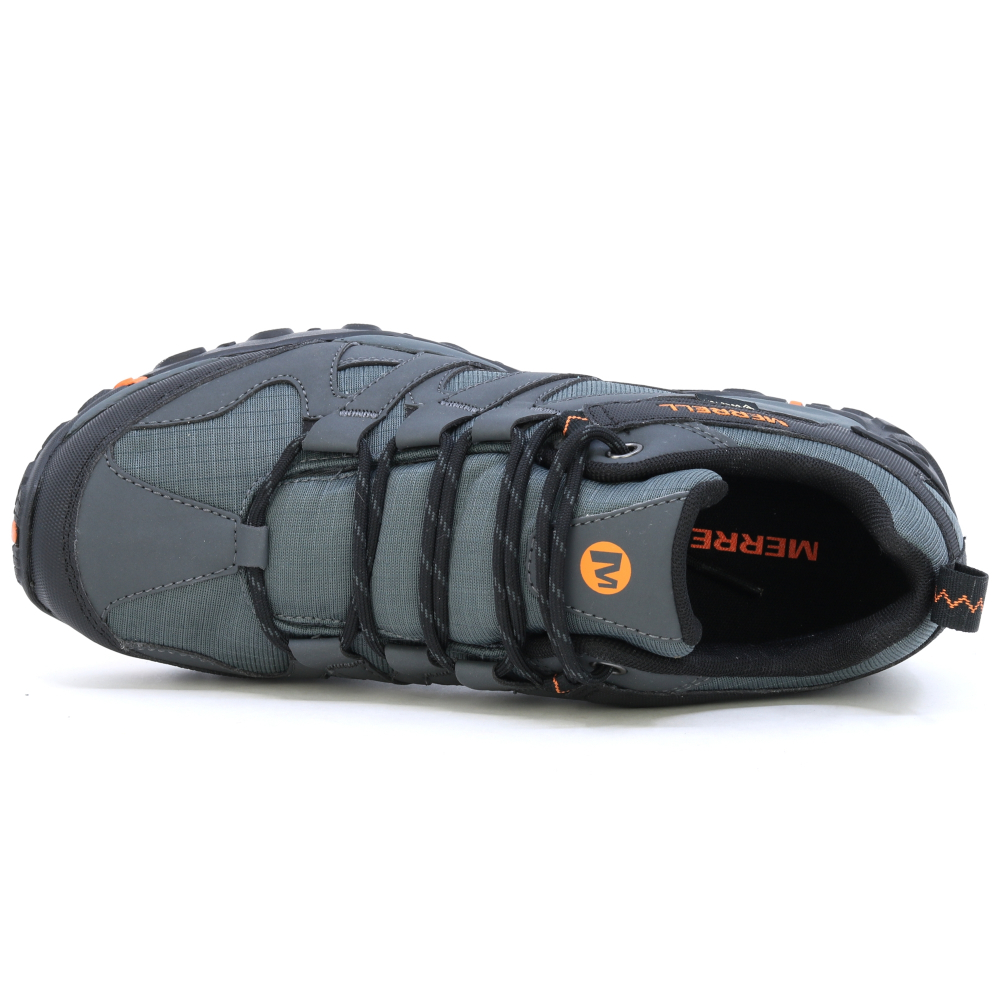 detail MERRELL Claypool Sport GTX šedá pánská outdoor obuv s Goretex membránou