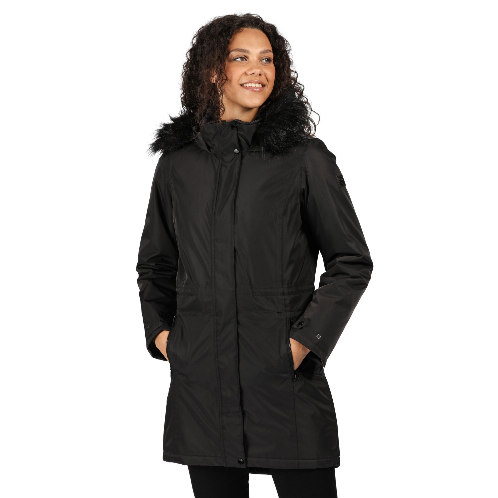 detail REGATTA Lexis dámský černý zimní kabát