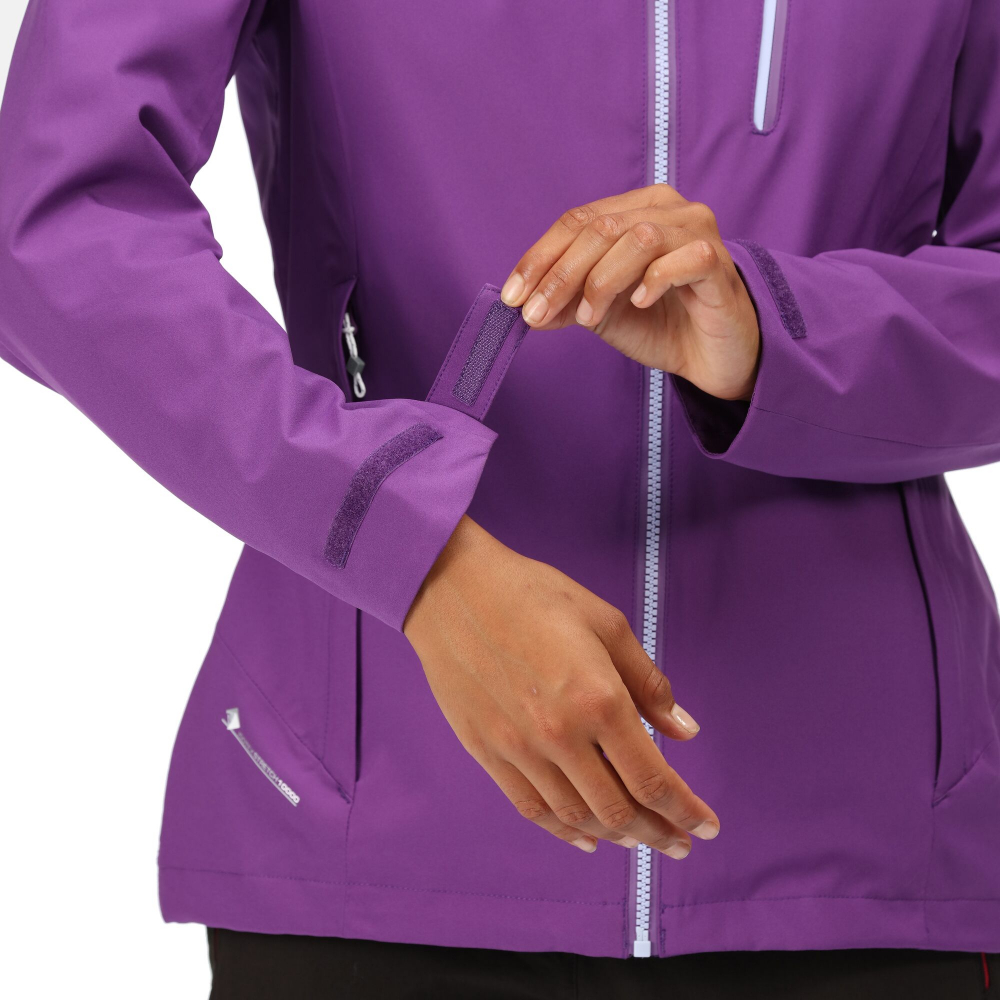 detail REGATTA Birchdale fialová dámská outdoor bunda + membrána 10000 mm