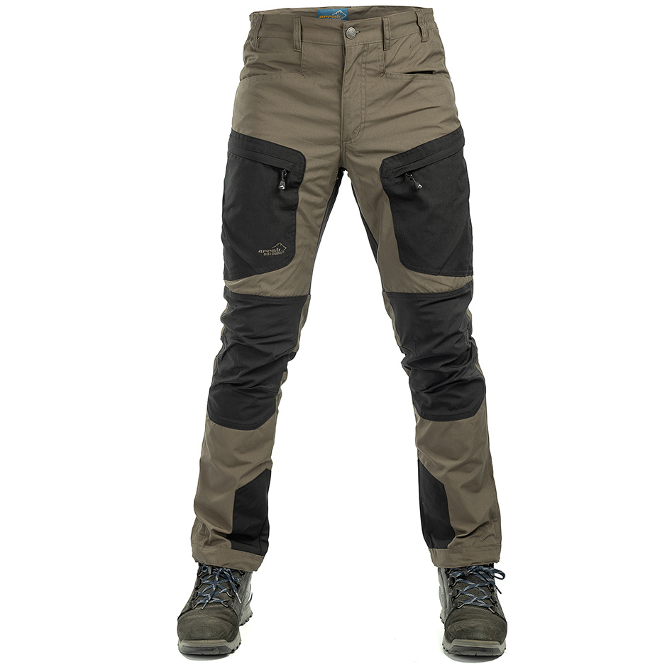 detail ARRAK SWEDEN Active Stretch hnědé pánské outdoor/hunting kalhoty voděodolné