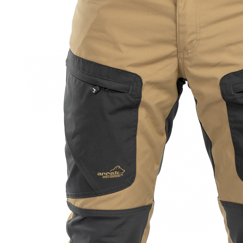 detail ARRAK SWEDEN Active Stretch béžové pánské outdoor kalhoty voděodolné