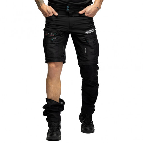 Beyond Nordic Sweden Zip-Off černé pánské outdoor kalhoty 2v1 Teflon EcoElite®