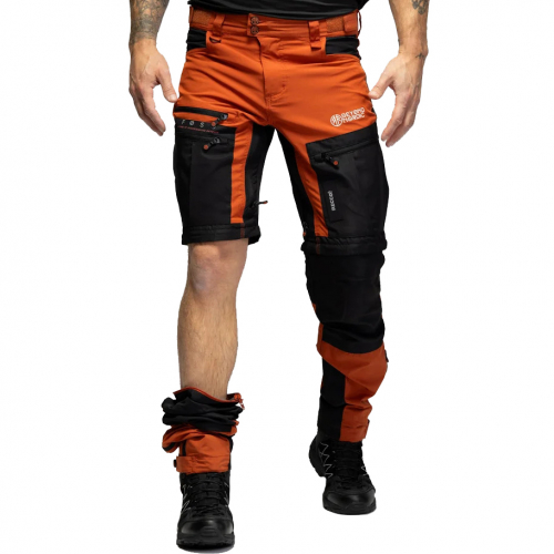 Beyond Nordic Sweden Zip-Off oranžové pánské outdoor kalhoty 2v1 Teflon EcoElite