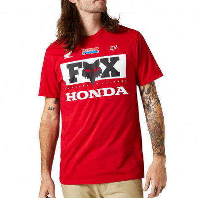 FOX Honda Premium červené triko 100% Ba