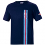 náhled SPARCO Martini Racing Stripes modré pánské triko Stretch
