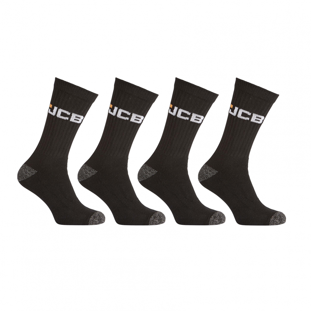 detail JCB černé pánské ponožky 4 páry v balení