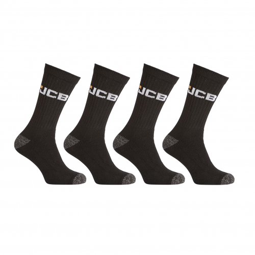 JCB černé pánské ponožky 4 páry v balení